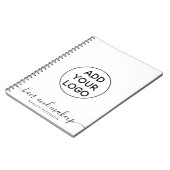 Minimalistisches, Schwarz-weißes Logo Notizblock (Linke Seite)