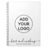 Minimalistisches, Schwarz-weißes Logo Notizblock (Vorderseite)