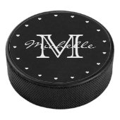 Minimalistisches Schwarz-weißes modernes, elegante Eishockey Puck (3/4)