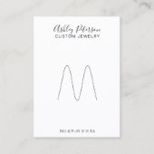 Minimalistisches Schwarz-weißes Ohrring-Display Visitenkarte (Vorderseite)