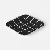 Minimalistisches Schwarz-weißes Schachbrett Pappteller (Gewinkelt)