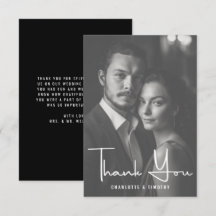 Minimalistisches Schwarz-weißes Script-Hochzeitssk