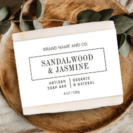 Minimalistisches Schwarz-weißes Shampoo Soap Bar W