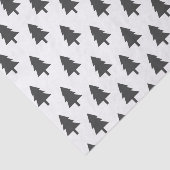 Minimalistisches Schwarz-weißes Weihnachtsbaummust Seidenpapier (Ausschnitt)