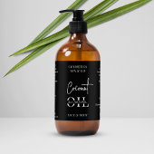 Minimalistisches Schwarzes 4 OZ Kosmetisches Flasc Rechteckiger Aufkleber