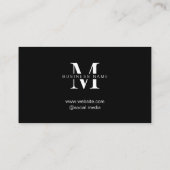 Minimalistisches Schwarzes Anfangsskript Treuekarte (Rückseite)