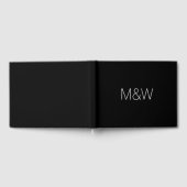 Minimalistisches schwarzes benutzerdefiniertes Paa Gästebuch (Voll)