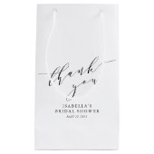 Minimalistisches Schwarzes Brautparty Vielen Dank Kleine Geschenktüte (Vorderseite)