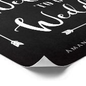 Minimalistisches Schwarzes Brett Willkommen bei un Poster (Ecke)