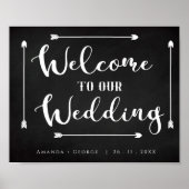 Minimalistisches Schwarzes Brett Willkommen bei un Poster (Vorne)