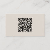 Minimalistisches Schwarzes Creme Berufliches Foto Visitenkarte (Rückseite)