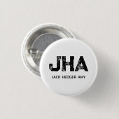 MINIMALISTISCHES SCHWARZES DREIBUCHSTABEN-MONOGRAM BUTTON (Vorne & Hinten)