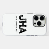 MINIMALISTISCHES SCHWARZES DREIBUCHSTABEN-MONOGRAM Case-Mate iPhone HÜLLE (Rückseite (Horizontal))