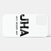 MINIMALISTISCHES SCHWARZES DREIBUCHSTABEN-MONOGRAM Case-Mate iPhone HÜLLE (Rückseite (Horizontal))