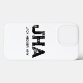 MINIMALISTISCHES SCHWARZES DREIBUCHSTABEN-MONOGRAM Case-Mate iPhone HÜLLE (Rückseite (Horizontal))