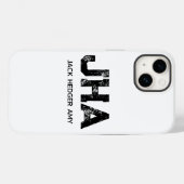MINIMALISTISCHES SCHWARZES DREIBUCHSTABEN-MONOGRAM Case-Mate iPhone HÜLLE (Rückseite (Horizontal))