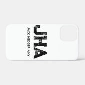 MINIMALISTISCHES SCHWARZES DREIBUCHSTABEN-MONOGRAM Case-Mate iPhone HÜLLE (Rückseite (Horizontal))