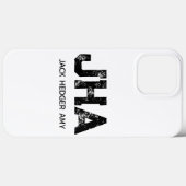 MINIMALISTISCHES SCHWARZES DREIBUCHSTABEN-MONOGRAM Case-Mate iPhone HÜLLE (Rückseite (Horizontal))