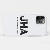 MINIMALISTISCHES SCHWARZES DREIBUCHSTABEN-MONOGRAM Case-Mate iPhone HÜLLE (Rückseite (Horizontal))