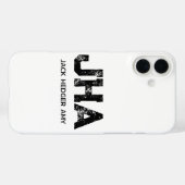 MINIMALISTISCHES SCHWARZES DREIBUCHSTABEN-MONOGRAM Case-Mate iPhone HÜLLE (Rückseite (Horizontal))