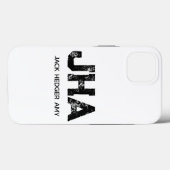 MINIMALISTISCHES SCHWARZES DREIBUCHSTABEN-MONOGRAM Case-Mate iPhone HÜLLE (Rückseite (Horizontal))