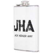 MINIMALISTISCHES SCHWARZES DREIBUCHSTABEN-MONOGRAM FLACHMANN (Links)