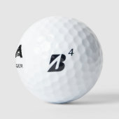 MINIMALISTISCHES SCHWARZES DREIBUCHSTABEN-MONOGRAM GOLFBALL (Logo)