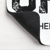 MINIMALISTISCHES SCHWARZES DREIBUCHSTABEN-MONOGRAM MOUSEPAD (Ecke)