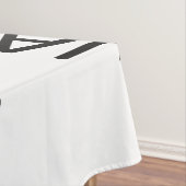 MINIMALISTISCHES SCHWARZES DREIBUCHSTABEN-MONOGRAM TISCHDECKE (Beispiel)
