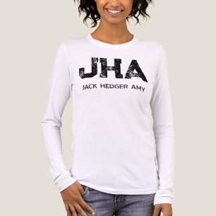 MINIMALISTISCHES SCHWARZES DREIBUCHSTABEN-MONOGRAM Tri-Blend SHIRT