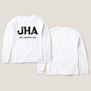 MINIMALISTISCHES SCHWARZES DREIBUCHSTABEN-MONOGRAM Tri-Blend SHIRT