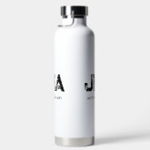 MINIMALISTISCHES SCHWARZES DREIBUCHSTABEN-MONOGRAM TRINKFLASCHE (Rechts)