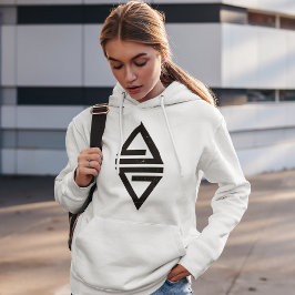 Minimalistisches Schwarzes Dreieck Hoodie