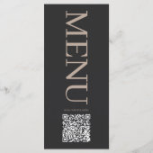 Minimalistisches schwarzes dunkles Restaurant- ode Programm (Rückseite)