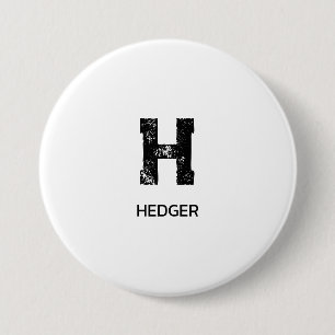 MINIMALISTISCHES SCHWARZES EIN-BUCHSTABEN-MONOGRAM BUTTON