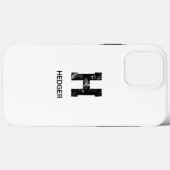 MINIMALISTISCHES SCHWARZES EIN-BUCHSTABEN-MONOGRAM Case-Mate iPhone HÜLLE (Rückseite (Horizontal))