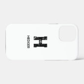MINIMALISTISCHES SCHWARZES EIN-BUCHSTABEN-MONOGRAM Case-Mate iPhone HÜLLE (Rückseite (Horizontal))