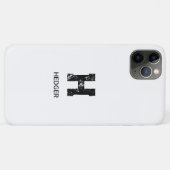 MINIMALISTISCHES SCHWARZES EIN-BUCHSTABEN-MONOGRAM Case-Mate iPhone HÜLLE (Rückseite (Horizontal))