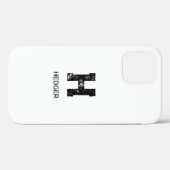 MINIMALISTISCHES SCHWARZES EIN-BUCHSTABEN-MONOGRAM Case-Mate iPhone HÜLLE (Rückseite (Horizontal))