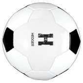MINIMALISTISCHES SCHWARZES EIN-BUCHSTABEN-MONOGRAM FUßBALL (Gedreht)