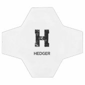 MINIMALISTISCHES SCHWARZES EIN-BUCHSTABEN-MONOGRAM FUßBALL (Flach)