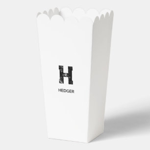 MINIMALISTISCHES SCHWARZES EIN-BUCHSTABEN-MONOGRAM GESCHENKSCHACHTEL