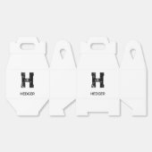 MINIMALISTISCHES SCHWARZES EIN-BUCHSTABEN-MONOGRAM GESCHENKSCHACHTEL (Ungeklappt)