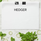 MINIMALISTISCHES SCHWARZES EIN-BUCHSTABEN-MONOGRAM GESCHIRRTUCH (Gefaltet)