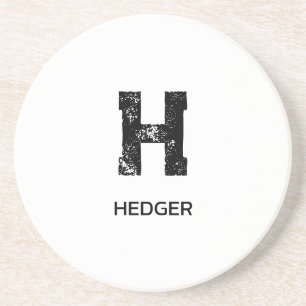 MINIMALISTISCHES SCHWARZES EIN-BUCHSTABEN-MONOGRAM GETRÄNKEUNTERSETZER