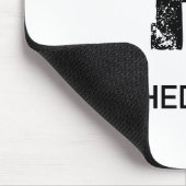 MINIMALISTISCHES SCHWARZES EIN-BUCHSTABEN-MONOGRAM MOUSEPAD (Ecke)