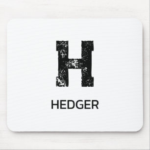 MINIMALISTISCHES SCHWARZES EIN-BUCHSTABEN-MONOGRAM MOUSEPAD
