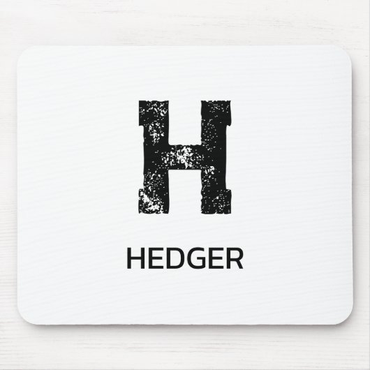 MINIMALISTISCHES SCHWARZES EIN-BUCHSTABEN-MONOGRAM MOUSEPAD (Vorne)