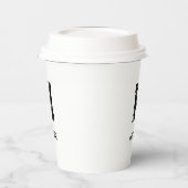 MINIMALISTISCHES SCHWARZES EIN-BUCHSTABEN-MONOGRAM PAPPBECHER (Links)