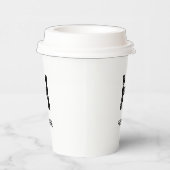 MINIMALISTISCHES SCHWARZES EIN-BUCHSTABEN-MONOGRAM PAPPBECHER (Rechts)